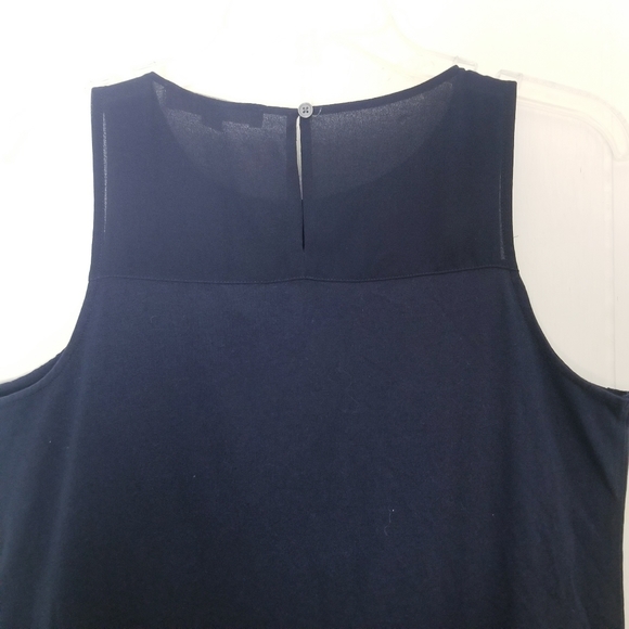 Loft Lace Detail Sleeveless Flounce Hem Dress Women Size Small - Picture 14 of 16